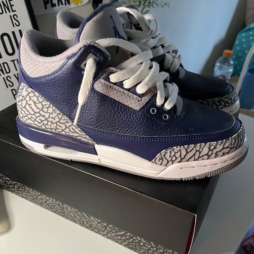 jordan 3 retro georgetown(navy,grey and white)